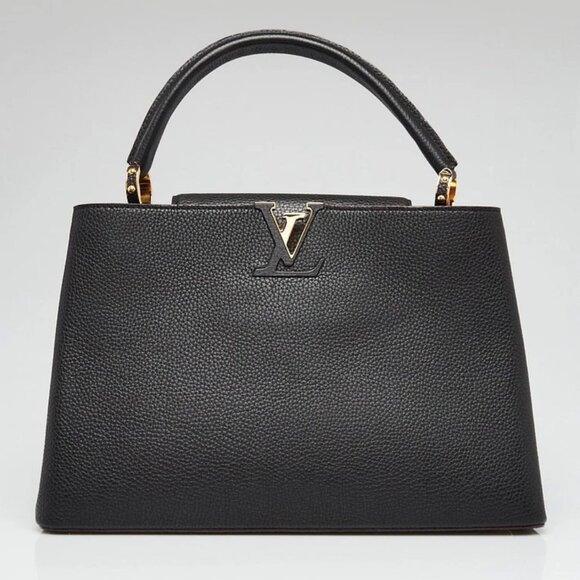Louis Vuitton Black Taurillon Leather Capucines MM Bag - Picture 1 of 12